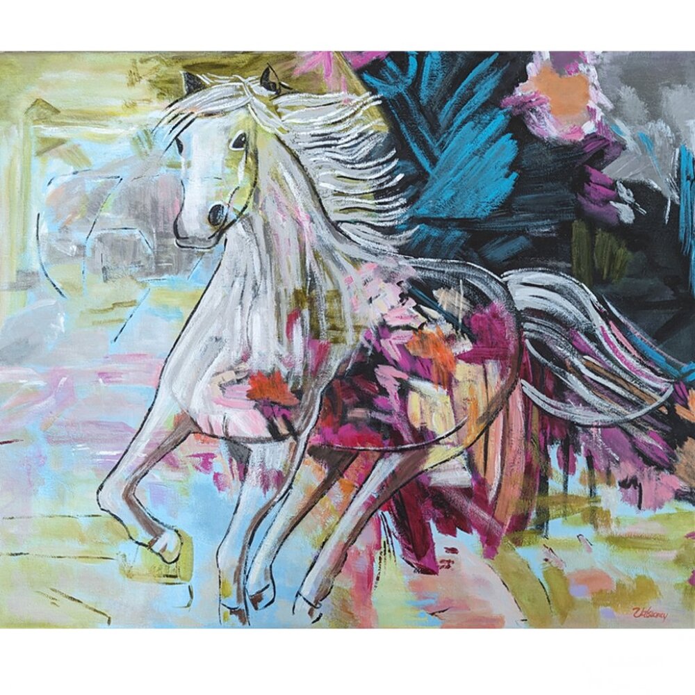 Original Horse Painting Wall Art Abstract Realism
